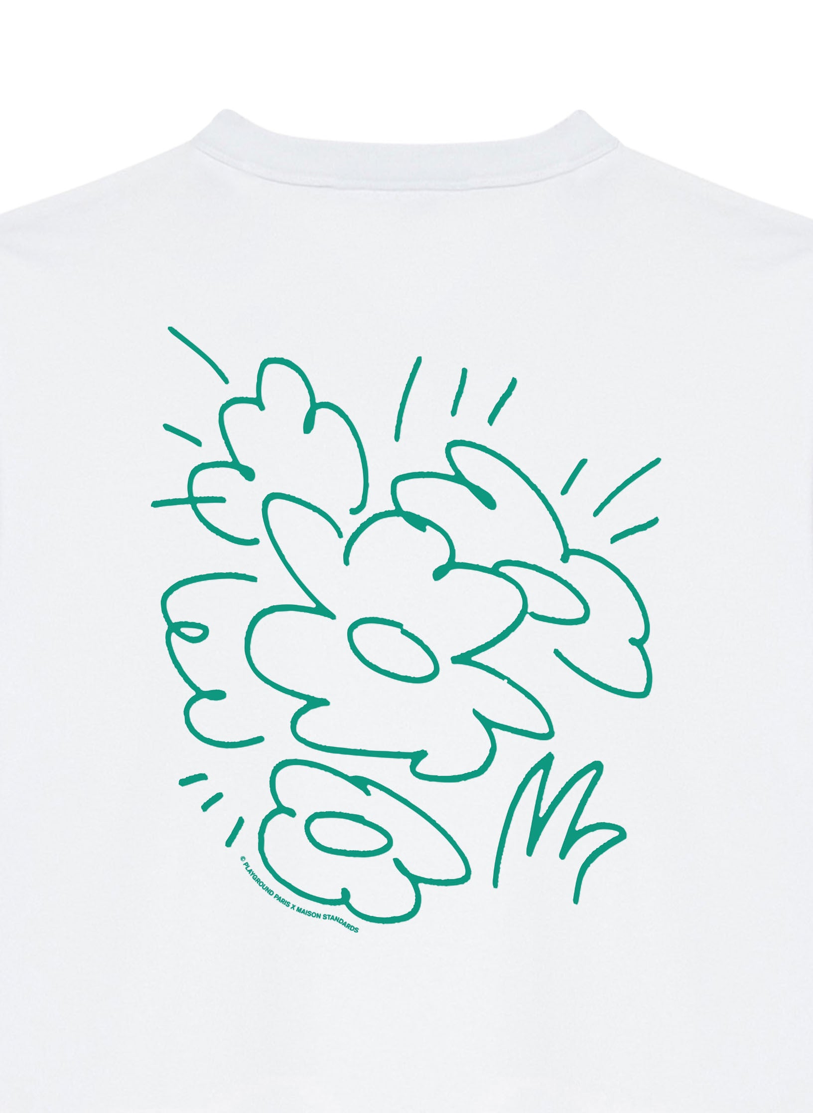 t shirt collaboration playground maison stanrds blanc print homme femme unisexe